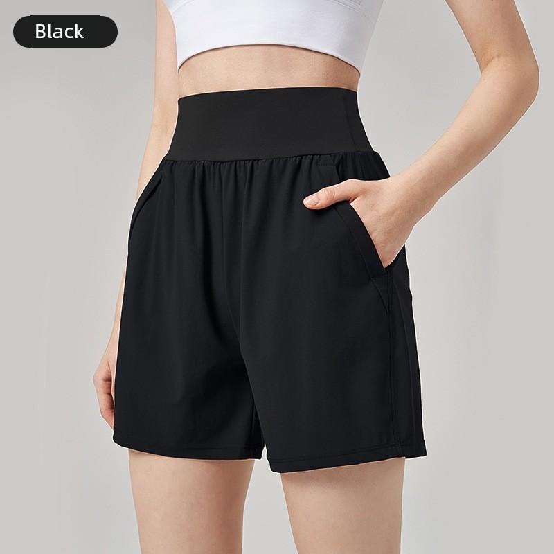 Summer Thin High Waist Internet Celebrity Running Shorts Women's Professional Fitness Training Pant Quick-Drying Loose Sweat-Absorbing Fifth Pants