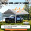 Carport Replacement Canopy Cover 6100 x 3040 mm Garage Top Tent Shelter Tarp Heavy-Duty Waterproof & UV Protected, Easy Installation with Ball