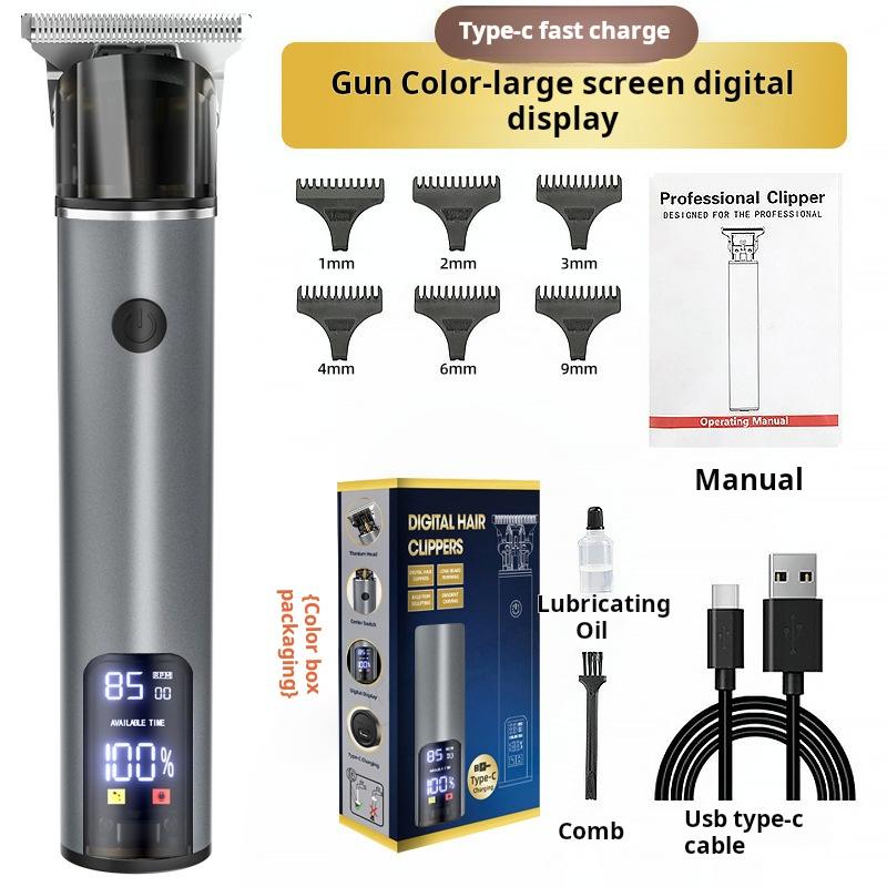 Barber Electric Clipper Electric Hair Clipper Electric Clipper Bald Oil Head Carving Fast Charging Home Hair Clipper