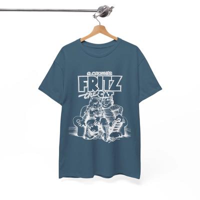 T-shirt Grafica di Fritz il Gatto - Abbigliamento Vintage Cartoon, Moda Unisex, Regalo