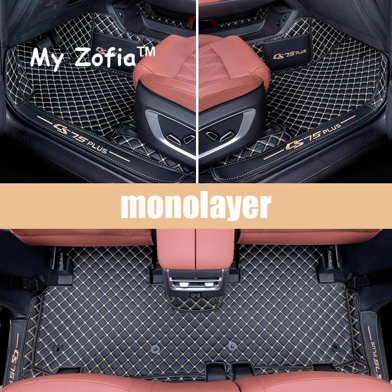For Changan CS75 Plus Gen III 2025 2026 Car Styling Floor Mats Double Layer PU Leather Foot Pad Interior Floorliner Accessories
