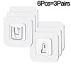 1/3/5/10 Pairs Double Sided Wall Adhesive Hooks Paste Plug Socket Holder Multi-Purpose Adhesive Hooks Suction Cup Sucker Hook