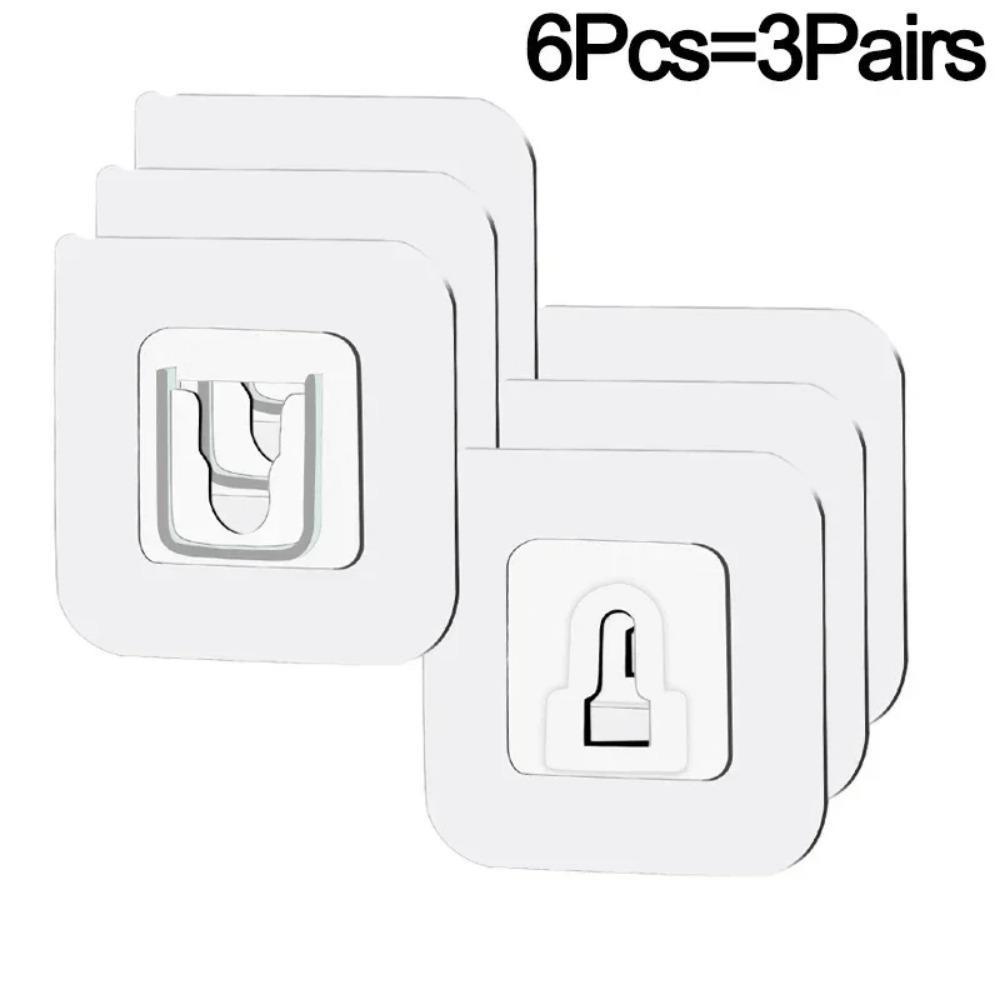 1/3/5/10 Pairs Double Sided Wall Adhesive Hooks Paste Plug Socket Holder Multi-Purpose Adhesive Hooks Suction Cup Sucker Hook