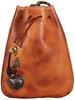 Vintage Cowhide Coin & Key Pouch - Waist Bag with Drawstring Storage