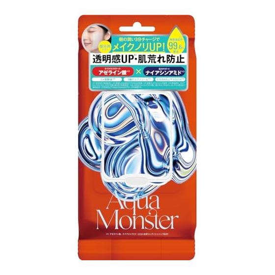 [Official] Aqua Monster Aqua Monster Red Morning Square Pack Makeup Enhancement Face Pack Partial Sheet Pack Moisturizing Transparency Rough Skin