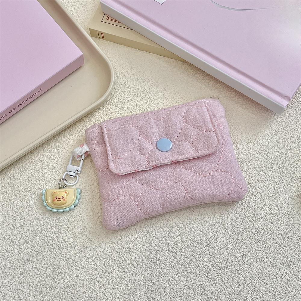 

Kawaii Cartoon Mini Stripe Zipper Wallet Girl Cute Canvas Coin Wallet Card Bag Key Storage Bag Children s Birthday Party Gifts