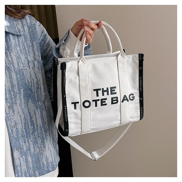 Stylish Tote Bag New Lettering Handbag Large-Capacity Canvas Crossbody Bag CLE