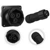 Aviation Connector 3pin 80A 600V with Waterproof IP67 and Flame Retardant Nylon V0 for Energy Storage Power Output Input