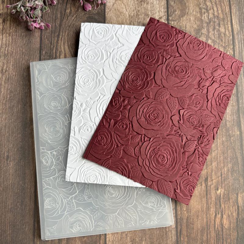 3D Textured Flower Embossing Mold for DIY Crafting & Journaling