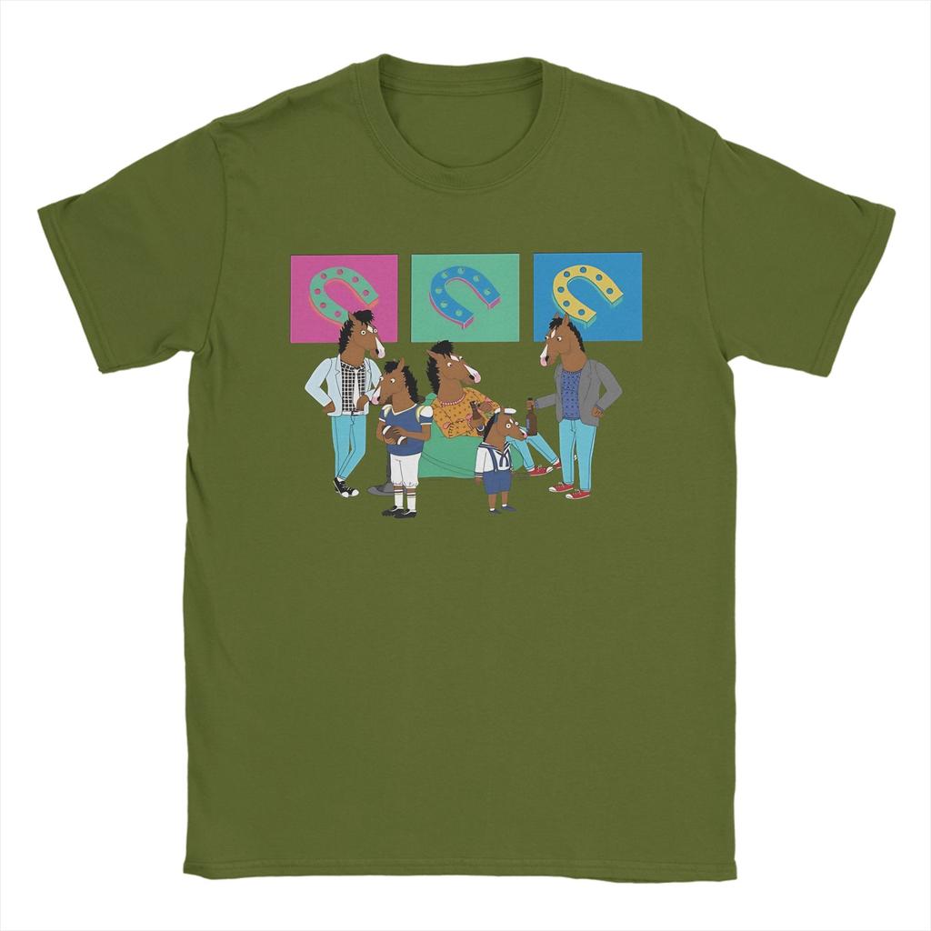 Retro Drama Comedy 90s Show Movie BoJacks HorseUnisexs TShirt Cotton Tees Round Collar Short Sleeve T Shirts Plus Size Clothes