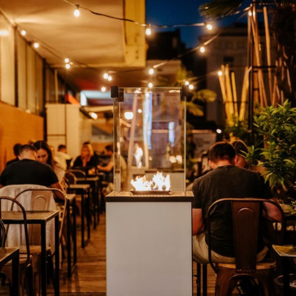 Patio Gas Heater Patio Slim Steel White Manual 8,2 kW