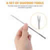 12pcs Multifunctional Seafood Pick Stainless Steel For Crab Lobster Shell Nut Cracking Tools Walnut Fork Seafood Tool Kitchen
