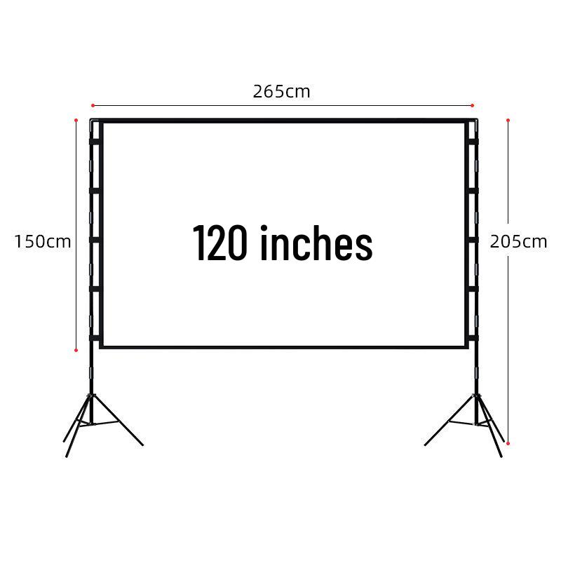 

100-дюймовый портативный уличный проекционный экран со стойкой