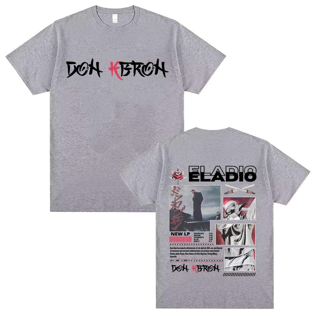 Rapper Eladio Carrion New Album 2025 Tour Tshirts for Unisex Fashion Gothic 100 Cotton Tshirt Short Sleeve Casual Cotton T Shirt