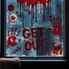 Halloween Bloody Handprint Stickers Removable Wall Door Window Decal Haunted House Horror Party Decor Prop