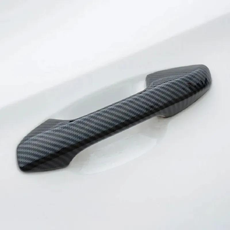 For Kia Seltos     ABS Carbon Chrome Car Side Door Handle Decoration Cover door bowl  Exterior Accessories