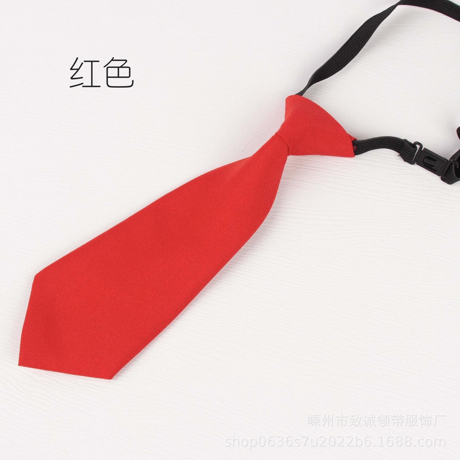 Детские однотонные маленькие галстуки, студенческие галстуки без резинки, мужские и женские короткие галстуки для выступлений красный