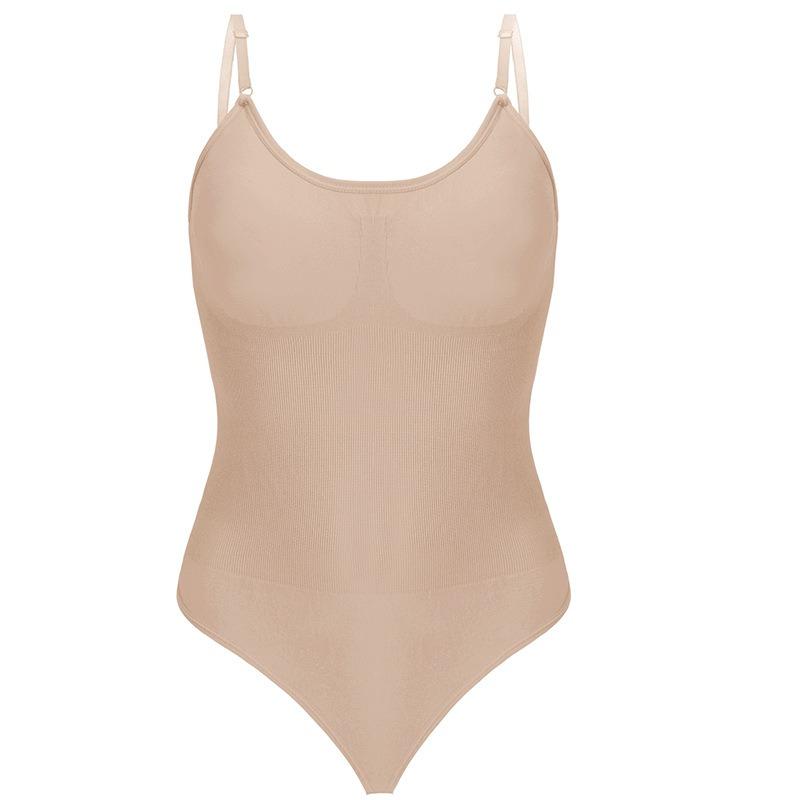 Seamless Shapewear Bodysuit Tummy Control Butt Lifting Plus Size Sling Thong Bodyshaper