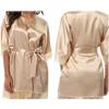 Silk Plain Womens Satin Robes Bridal Wedding Bridesmaid Bride Gown Robe Bath