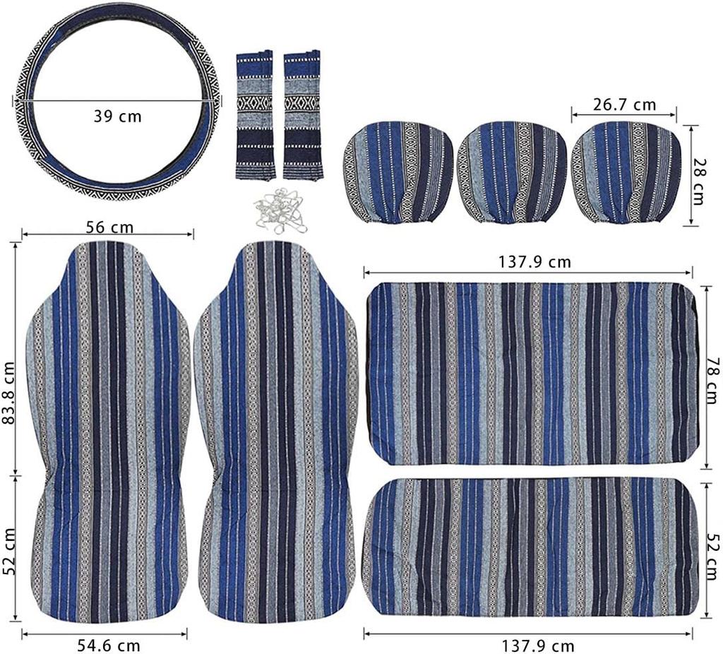 uxcell Car Seat Hiace Front Seat Light Truck Car Seat Blue Covers, Driver's Side, Covers, Accessories, Blanket, Protector,