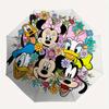 Mickey Mouse Daisy Duck Themed Automatic Opening and Closing Folding Umbrella, Reinforced 8 Ribs, Compact Travel Design, Fashionable Folding