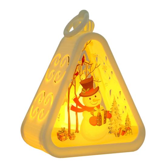 Christmas Retro Night Light Vintage Ambient Wind Lights Luminous Window Tabletop Ornaments for Bedroom Desktop Decor