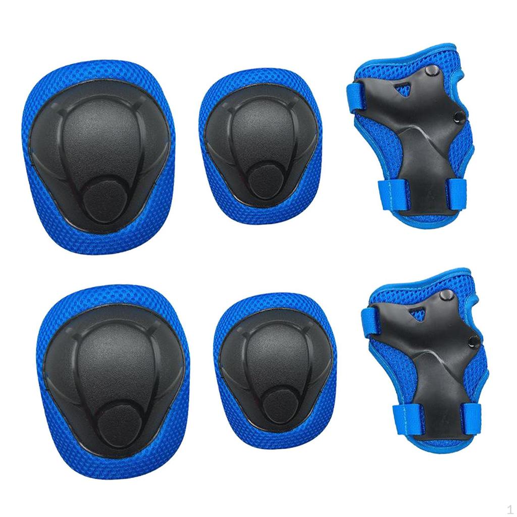Adjustable Protective Gear Set for 3-9 Years Old Kids, Knee Pads, Elbow Pads Wrist Protectors
