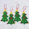 Christmas Tree Pendant Ornament with Lanyard 26 Letter Design Felt Fabric Holiday Xmas Tree Hanging Decoration
