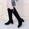 Footwear High Heels Shoes for Women Tassel Long Rhinestone Ladies Boots Winter Knee Shaft Elegant Heeled Sale Spring 2024 Hot Pu