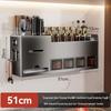 Punch-Free Wall-Mounted Kitchen Storage Rack with Chopstick Holder
