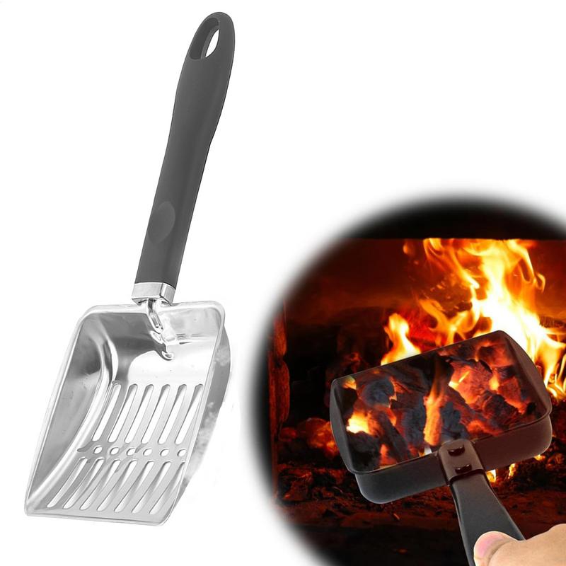 Hollow Fireplace Ash Sifter Stainless Steel Coal Shovel Durable Fireplaces Tools Cleans large amounts of ash easily efficiently