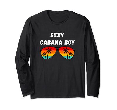 Sexy Cabana Boy Poolparty Kokosnuss Sommer Langarm Herren T-Shirt