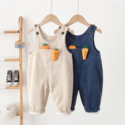 2025 Winter Cord-Latzhose im koreanischen Stil für Babys (0-3 Jahre) - Süßes Einteiler-Outfit