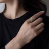 Unisex Silver Ring - Cute Dachshund Hug Design