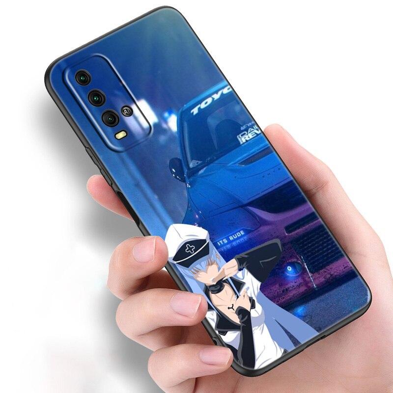 Japan Anime Sports Car Silicone Phone Case For Xiaomi Redmi Note 11 10 9 8 Pro 11T 10T 10S 9S 8T 9 9A 9C 9T Black Soft Cover