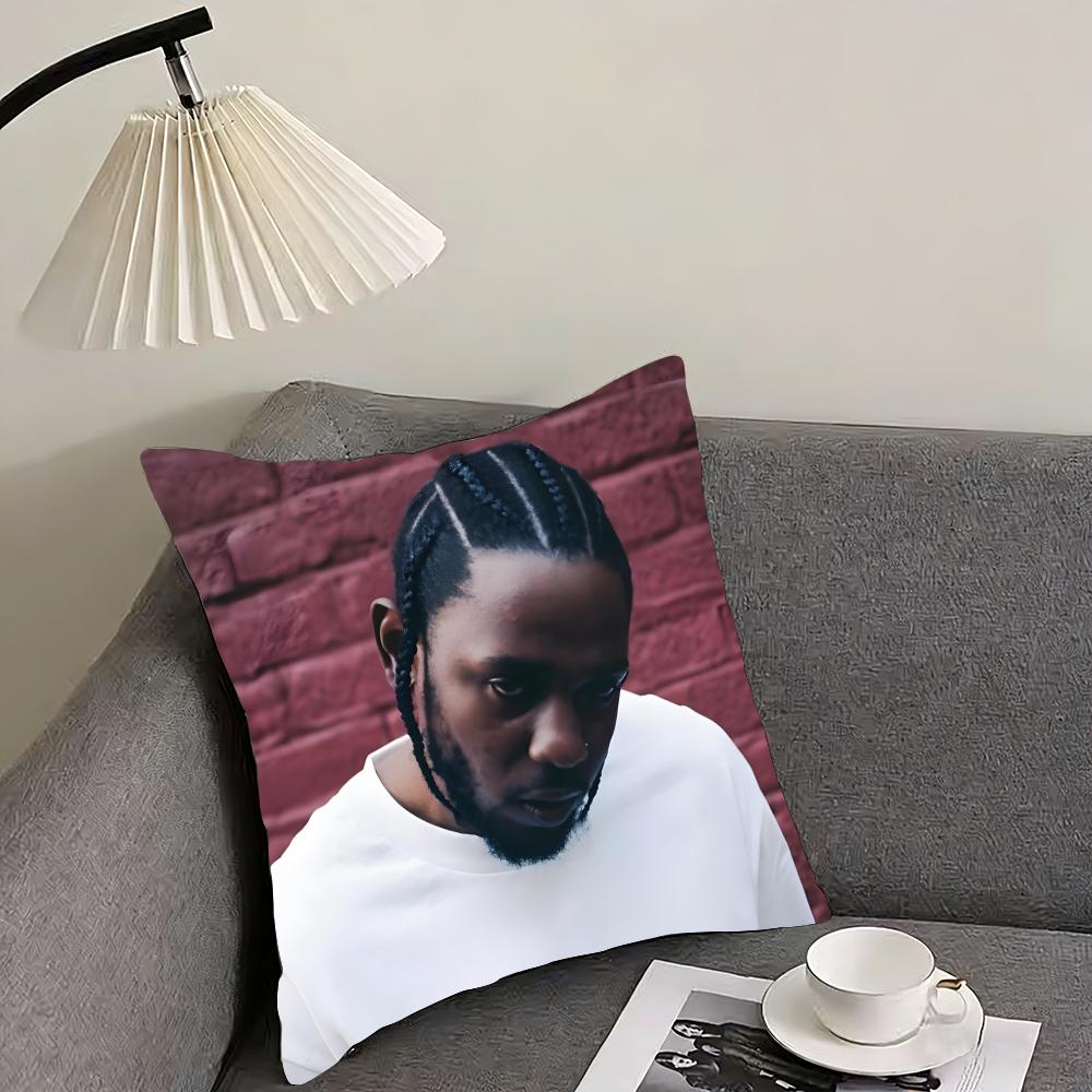 

KKendrick LamarR Rapper Cushion Cover Pillowcase Ultra Soft Skin Friendly Fabric Cloud Like Comfort Concealed Zipper 30x30cm
