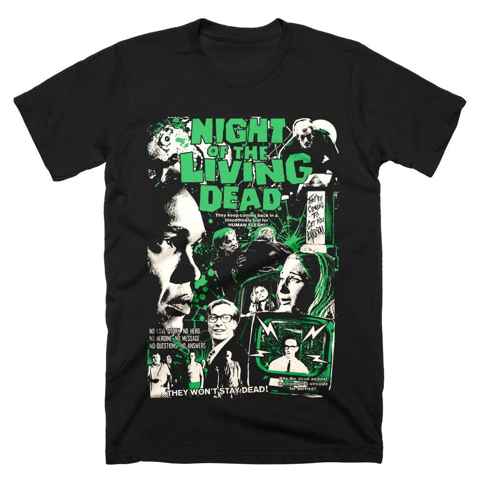 Night of The Living Dead TShirt Unisex Summer Retro Zombie Horror Movie Graphic Short Sleeve Streetwear Loose Fit Horror Fan Tee