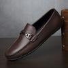 Genuine Cow Leather Men Loafers Fashion Handmade Moccasins Soft Leather Slip on Flats Soft-Soled Man Boat Footwear Driving Shoes