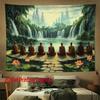 Zen-Meditationskunst Digitaldruck Polyester Wandteppich geeignet für den Einsatz in Wohnzimmern Schlafzimmern Büros Bars Partys