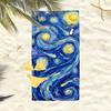 1pc The Starry Night Art Print Quick Dry Lightweight Breathable Comfortable Beach Towel for Summer Outdoor and Pool Use