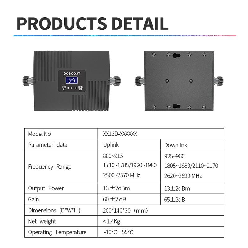 Buy GOBOOST 2G 3G 4G Signal Booster 65dB Mobile Network Repeater LTE