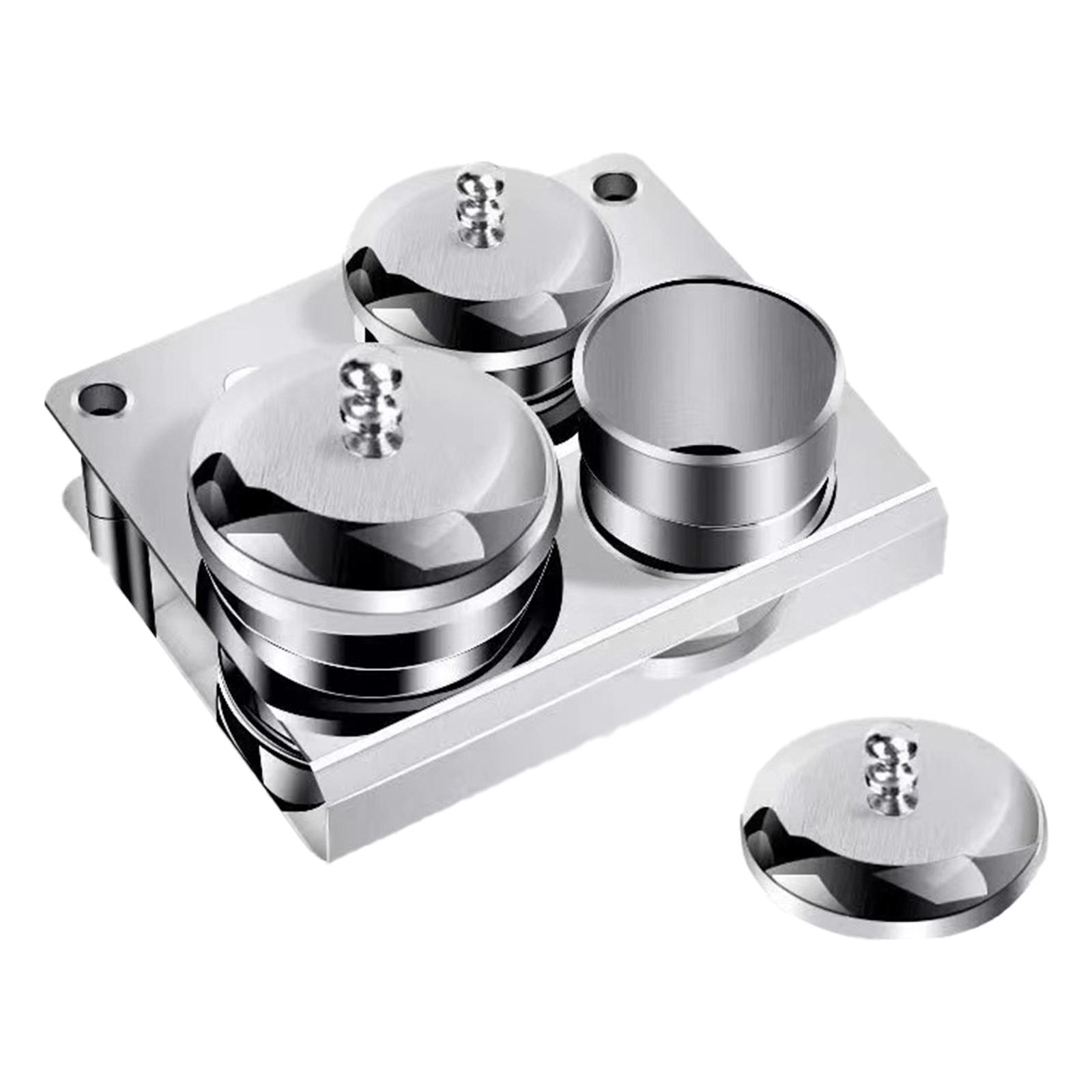 

3/5 шт. Круглая емкость из нержавеющей стали с крышкой для акриловой жидкости и пигмента для пудры для ногтей, украшение, инструмент для маникюра для хранения A