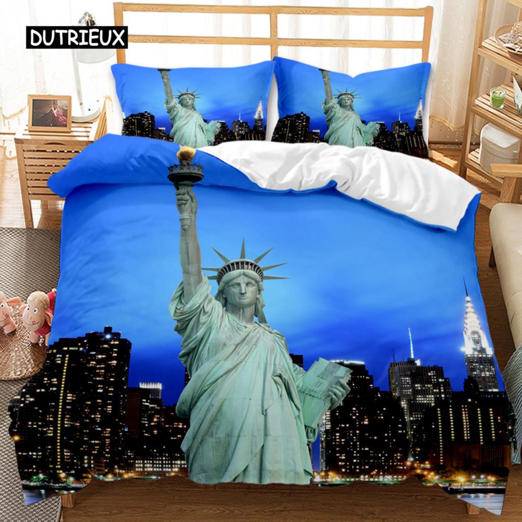 Architecture Duvet Cover Set World Classical Architecture Bedding Set Microfiber Home Textiles 3 Piece Sets Twin Queen King Size