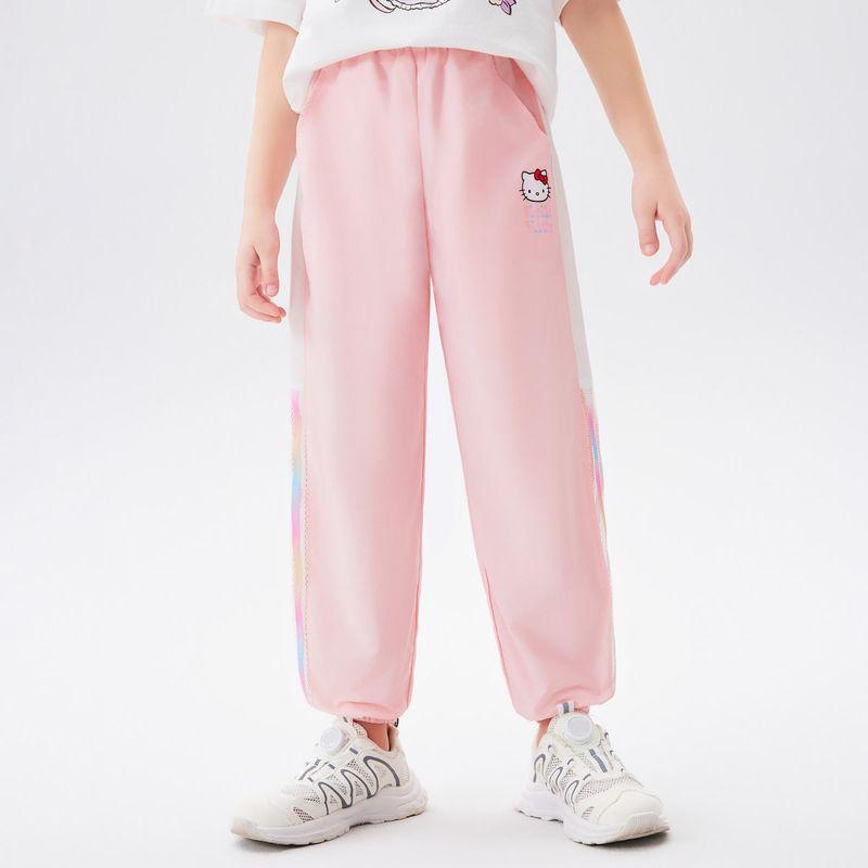 Hello Kitty Girls  Anti-Mosquito Pants Summer 2024 New Lightweight Loose Casual Pants Children s Summer Long Pants Pink Size 160