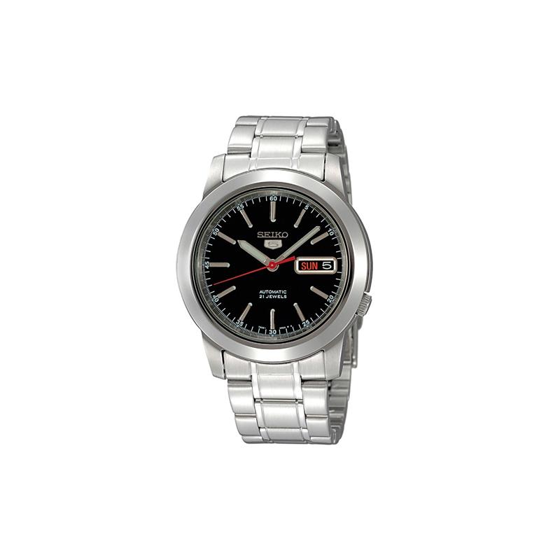 SEIKO seiko5 series scratch-resistant mineral crystal Automatic Steel Strap men s watch black dial SNKE53J1 чёрный