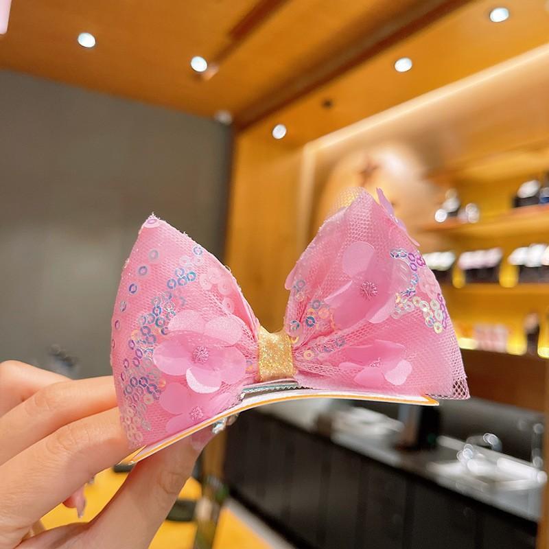 New Pearl Bow Hair Clips Gauze 3D Princess Sweet Barrettes for Children Headwear Girls Kids Hair Accessories