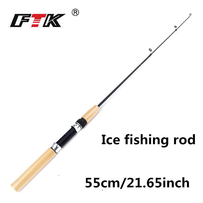 

FTK 55см/65см/75см Зимняя удочка для подледной рыбалки Телескопическая удочка Компактная и портативная 55cm