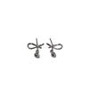 S925 Sterling Silver Heart, Flower, and Bowknot Stud Earrings - Light Luxury, Non-Fading Jewelry for Women.