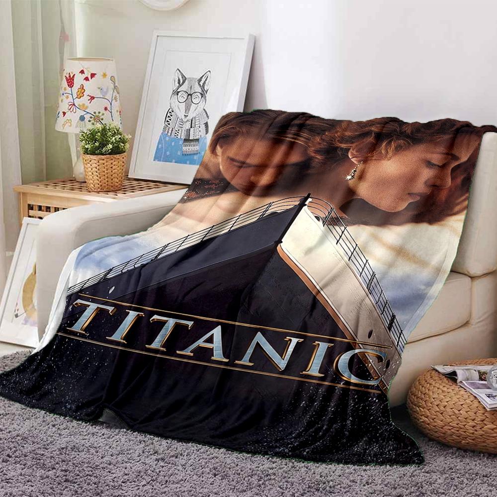 Titanic Theme Printed Blanket - Perfect for Couch, Bed, Travel & Outdoor Use | Machine Washable, Cozy & Durable.