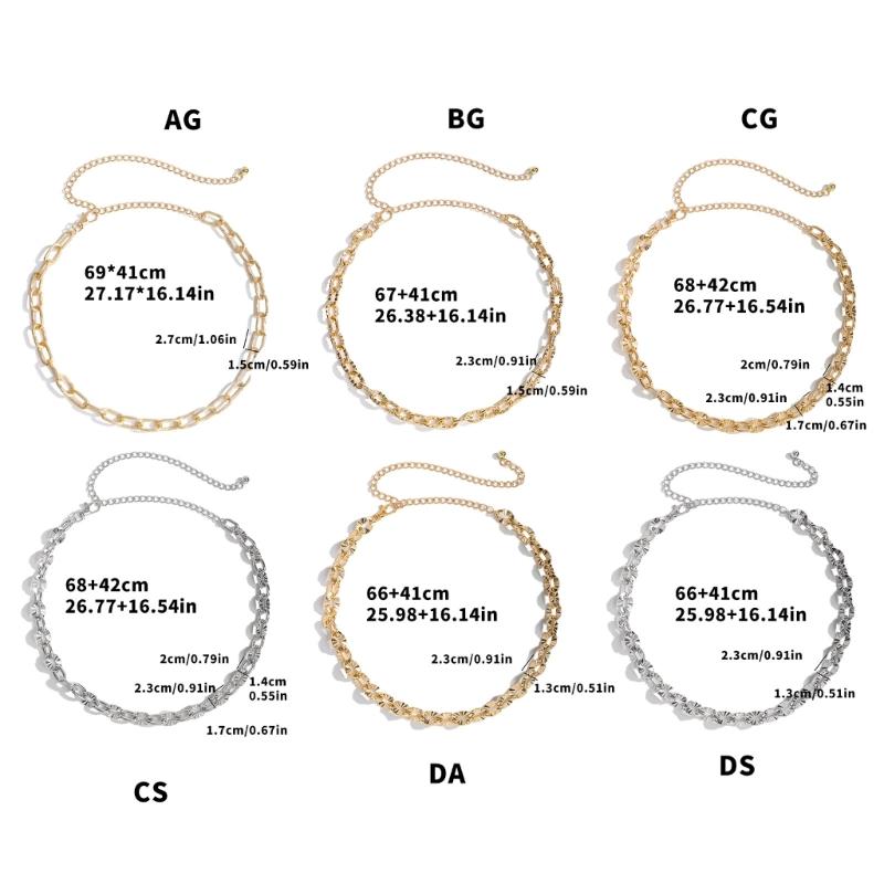 Multifunctional Metal Chain Belt Adapts To Different Outfits For Effortless Styling In Daily Life Various Occasion